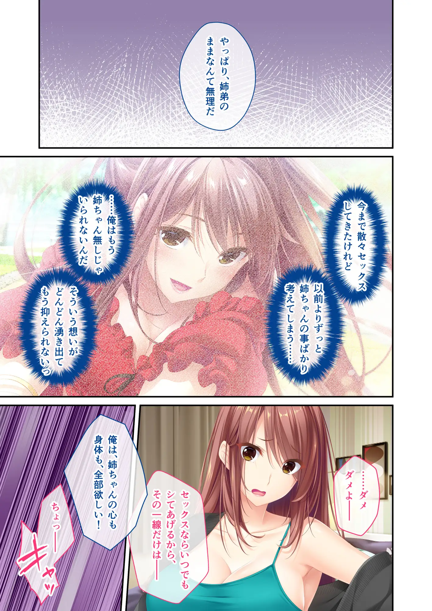 姉ちゃんのススメ ~抜けがけ禁止っ!俺の童貞を狙う4人のムチムチ巨乳美女~ ドキドキ性活開幕編&藍衣編 モザイクコミック総集編
