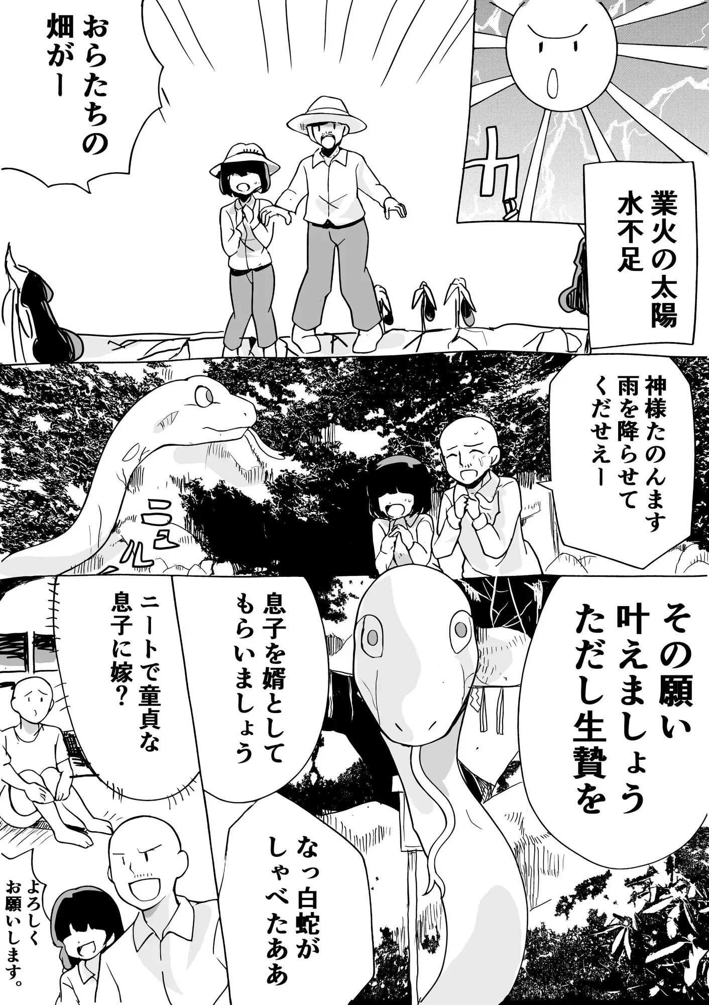 白蛇の嫁入りの奇譚