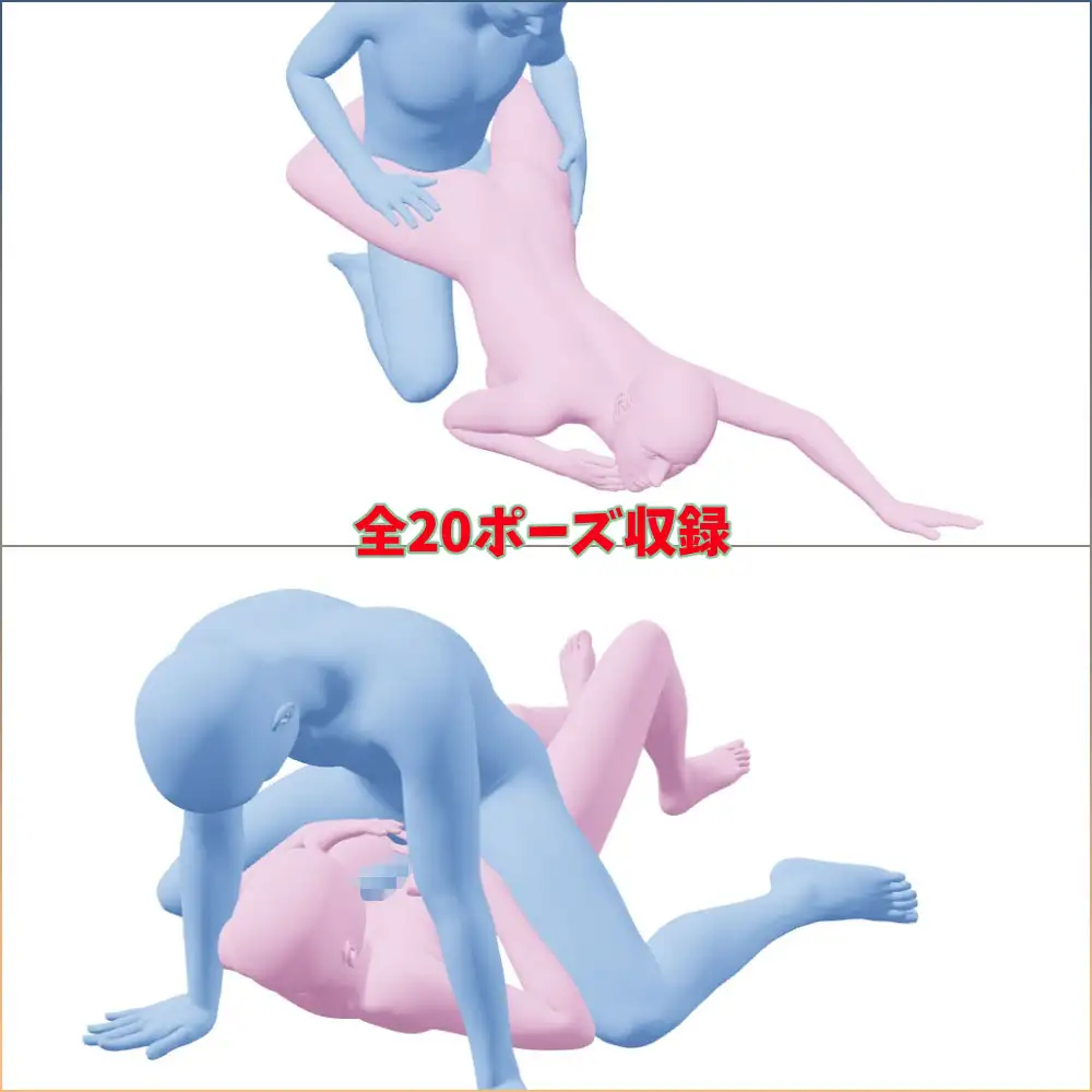 【360度回転】セックス体位ポーズ集 全20種 無限アングル出力対応