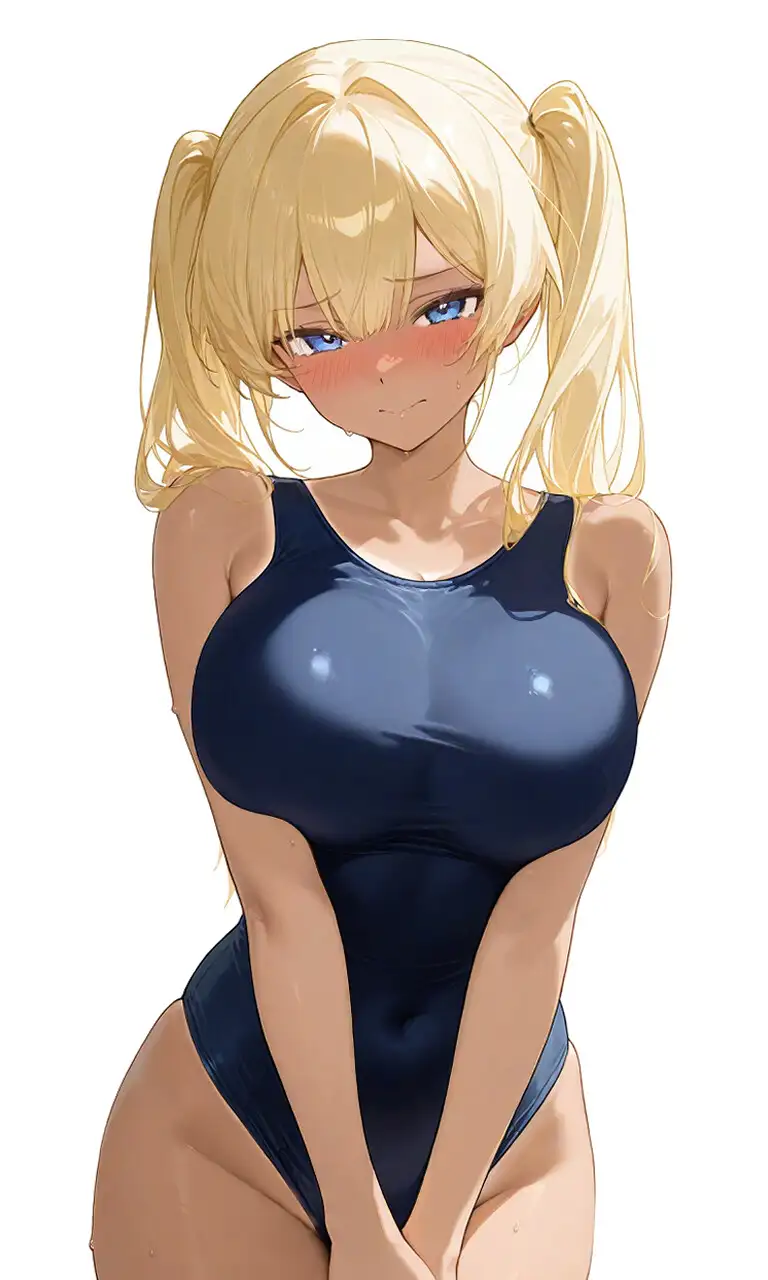 【KU100】褐色ギャルはムチぱつスク水で異世界を救うが快楽闇堕ちする【巨乳/水着/ファンタジー】