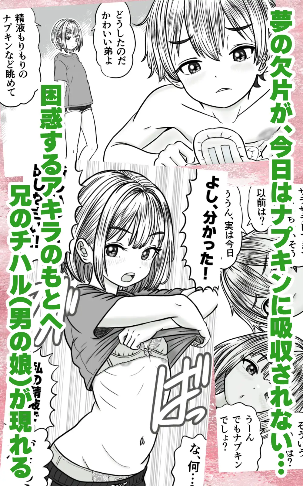 ふたなり男の娘きょうだい ～精まみれのナプキンと穴