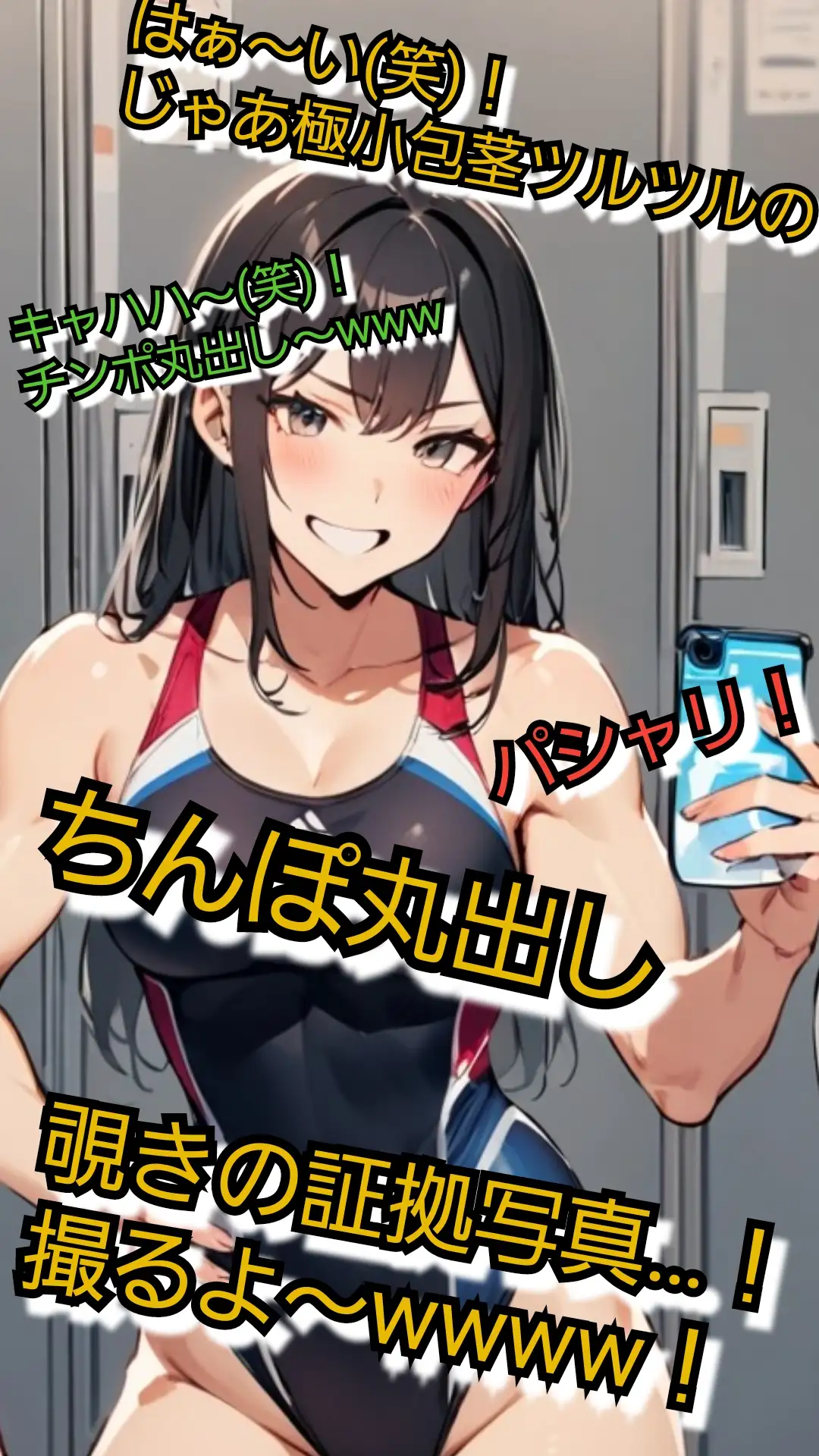 いじめっ娘倶楽部のSPHボイス 晒される短小包茎おちんちん·水泳部編 【第1話】屈辱羞恥のおちんちん撮影会