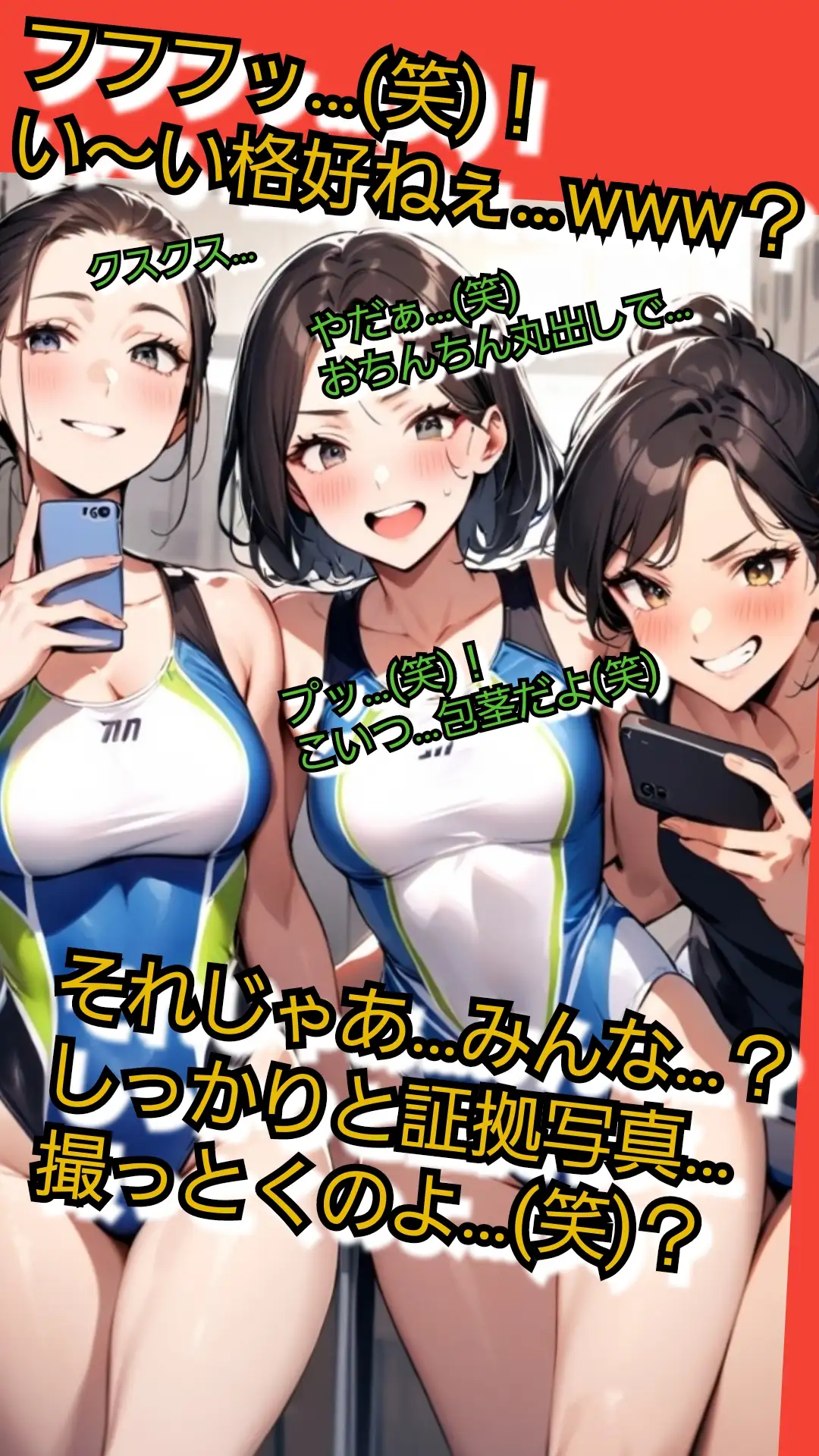 いじめっ娘倶楽部のSPHボイス 晒される短小包茎おちんちん·水泳部編 【第1話】屈辱羞恥のおちんちん撮影会