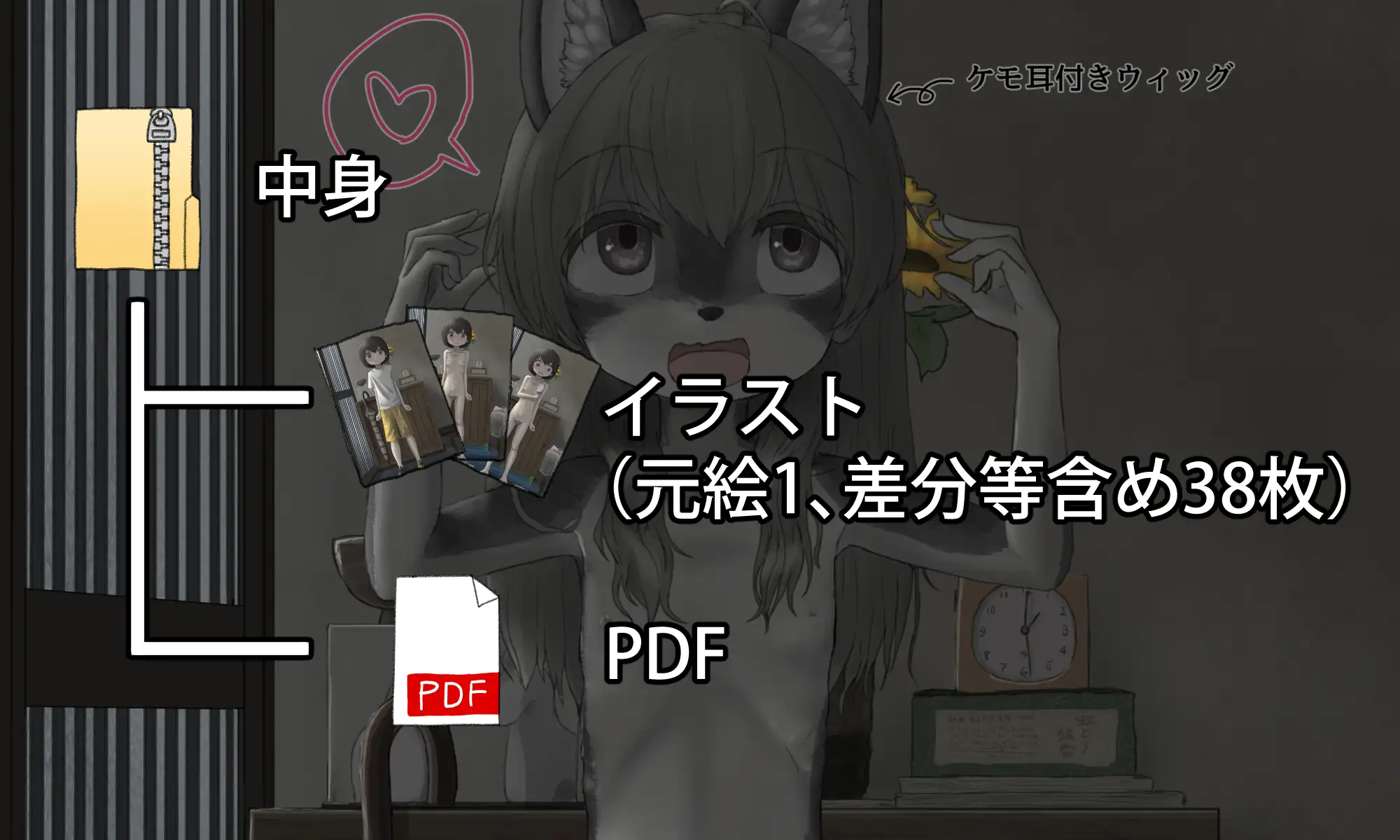 変身願望のあるケモノ趣味の男の子が家族の留守中にこっそり女装ケモノボディペイントを楽しむはずだった話