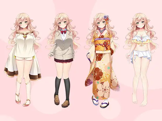 【立ち絵素材R18】おっとり系天使 フルセットPSDパック