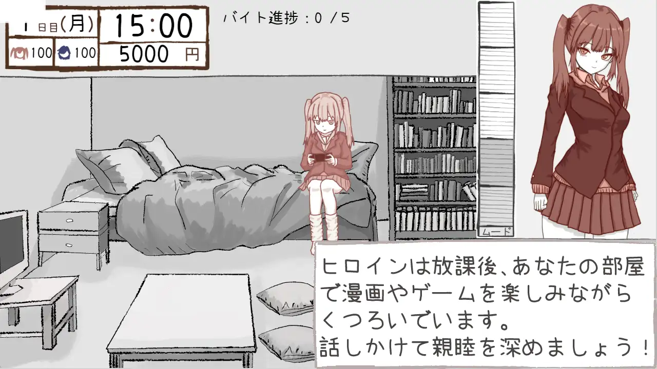 双子のギャルと優等生が部屋に入り浸る話
