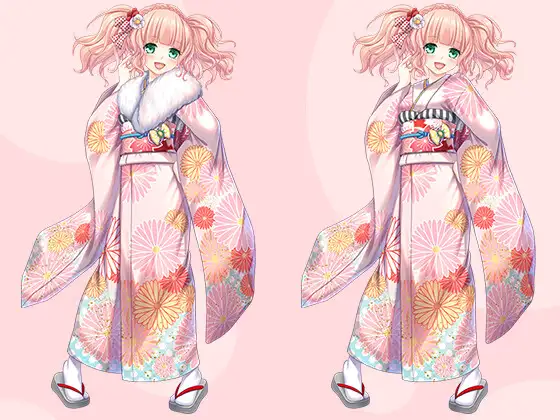 【立ち絵素材R18】ツインテピンクの活発美少女アイドル フルセットPSDパック