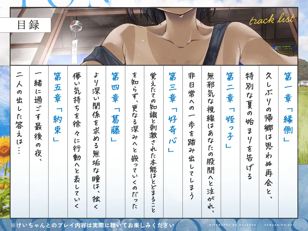 【KU100/18禁】ひと夏のかげろう「 甥っ子は女の子。」【CV:沢城懐】お前…女だったのか!?