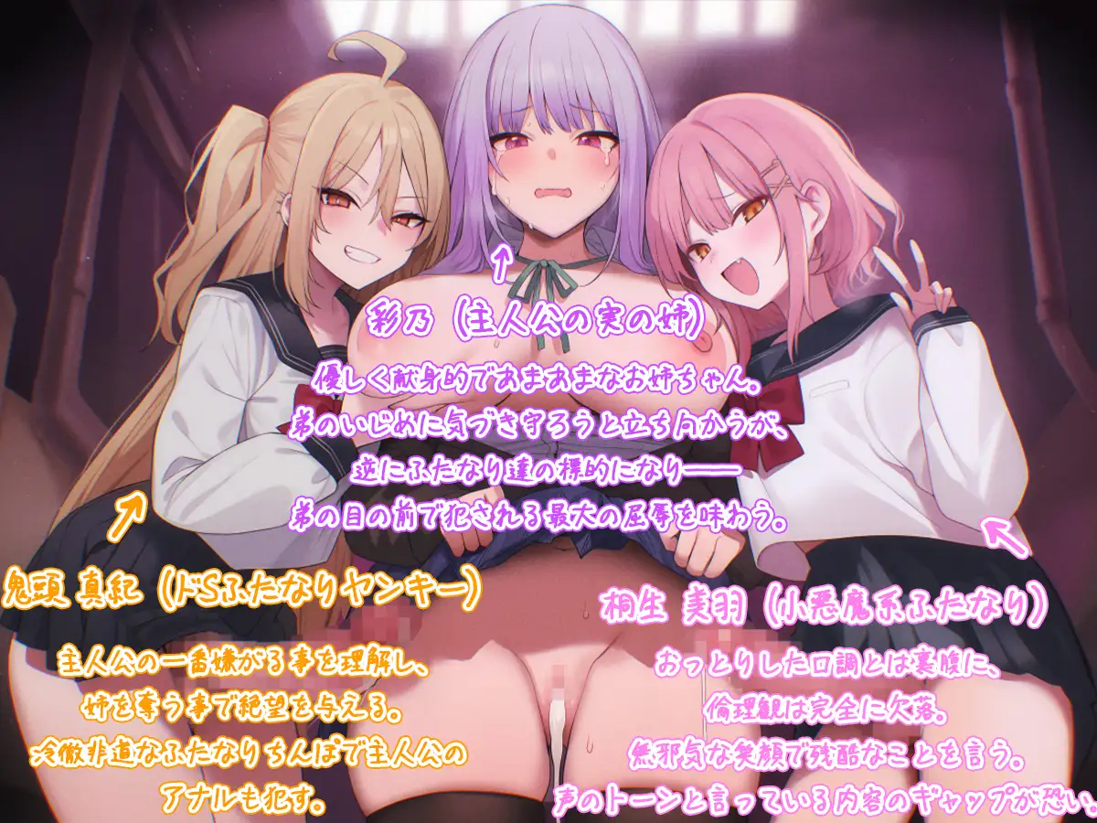 【ドM向け姉NTR】僕のせいでお姉ちゃんがふたなりに犯され、僕たちは穴姉弟になりました。【逆アナル・逆レ○プ・BSS】