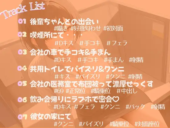 [甘サド]勤務中後輩ちゃんにいろんなところで襲われて精子絞られる話