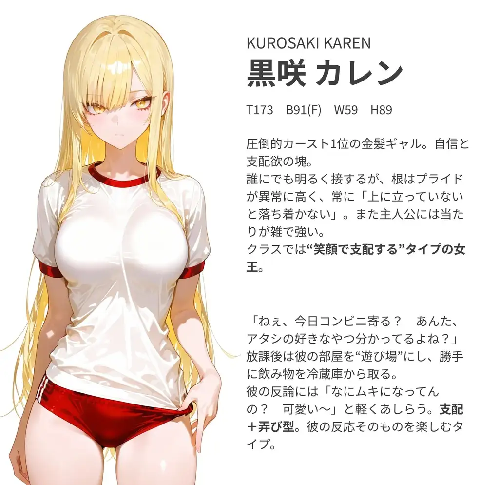 クラスの1軍ヤリマンギャルに僕の童貞奪われた【黒咲カレン】編