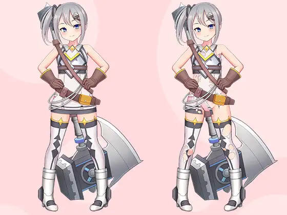【立ち絵素材R18】小さな力持ちの女の子 フルセットPSDパック