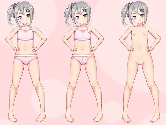 【立ち絵素材R18】小さな力持ちの女の子 フルセットPSDパック