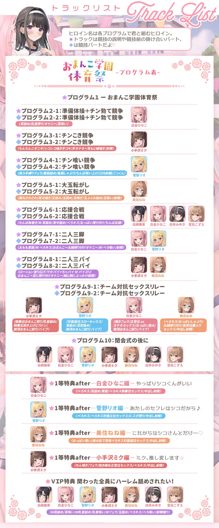 【✅7人×4.5時間超✅8/21まで早期特典つき】おま〇こ学園体育祭≪早漏よわチン争奪戦！≫ ～陰キャで学年カースト最下位の僕が7人の女子にイカされまくった伝説の日～