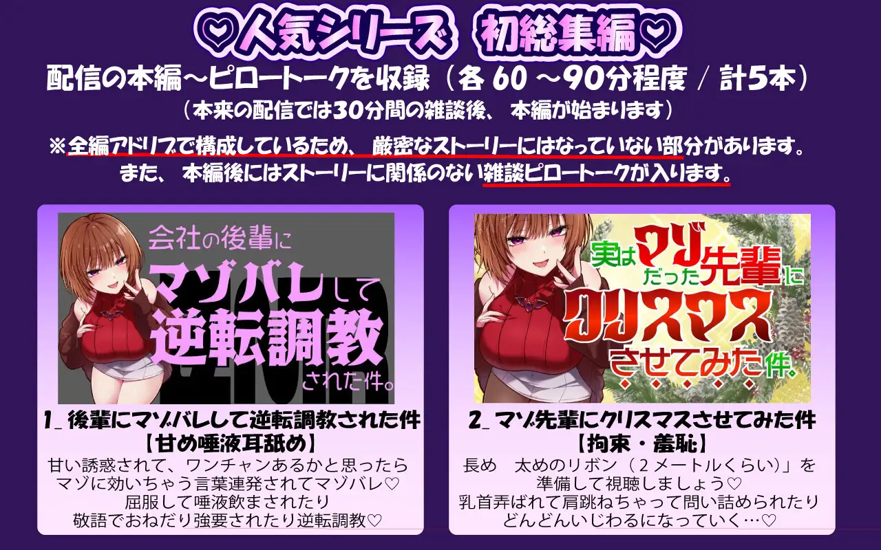 マゾバレした後輩に逆転躾されてる件【後輩ちゃんシリーズ総集編】【羞恥・ルーインド・嘲笑・マゾ芸】