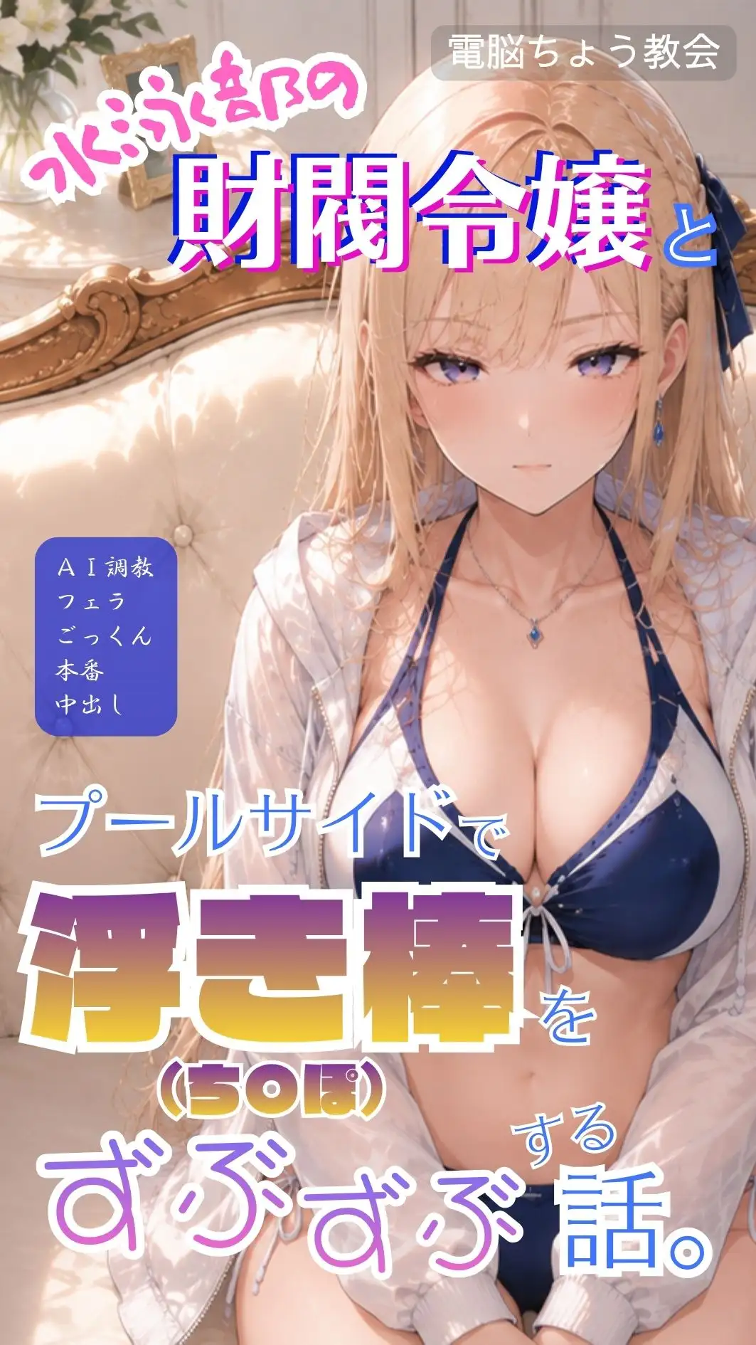 水泳部の財閥令嬢とプールサイドで浮き棒(ち〇ぽ)をずぶずぶする話。