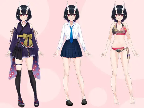 【立ち絵素材R18】天真爛漫鬼娘 フルセットPSDパック