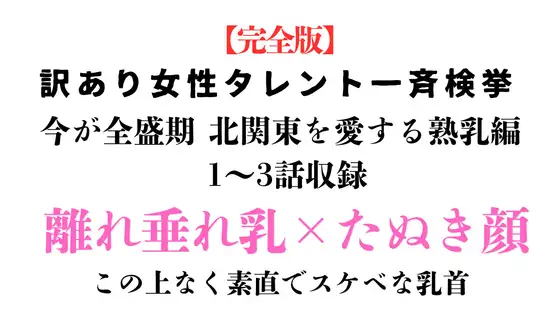 訳あり女性タレント一斉検挙 今が全盛期 北関東を愛する熟乳編 完全版