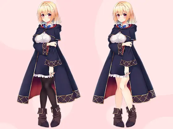 【立ち絵素材R18】金髪うぶな魔導少女 フルセットPSDパック
