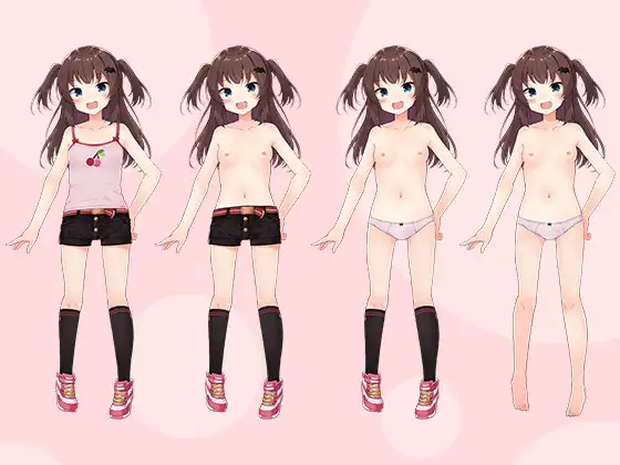 【立ち絵素材R18】ちっぱいメ○ガキ系少女 フルセットPSDパック