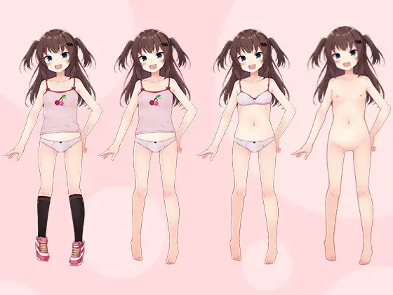 【立ち絵素材R18】ちっぱいメ○ガキ系少女 フルセットPSDパック