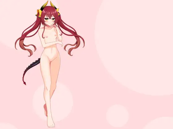 【立ち絵素材R18】赤髪ツンデレドラゴン娘 フルセットPSDパック