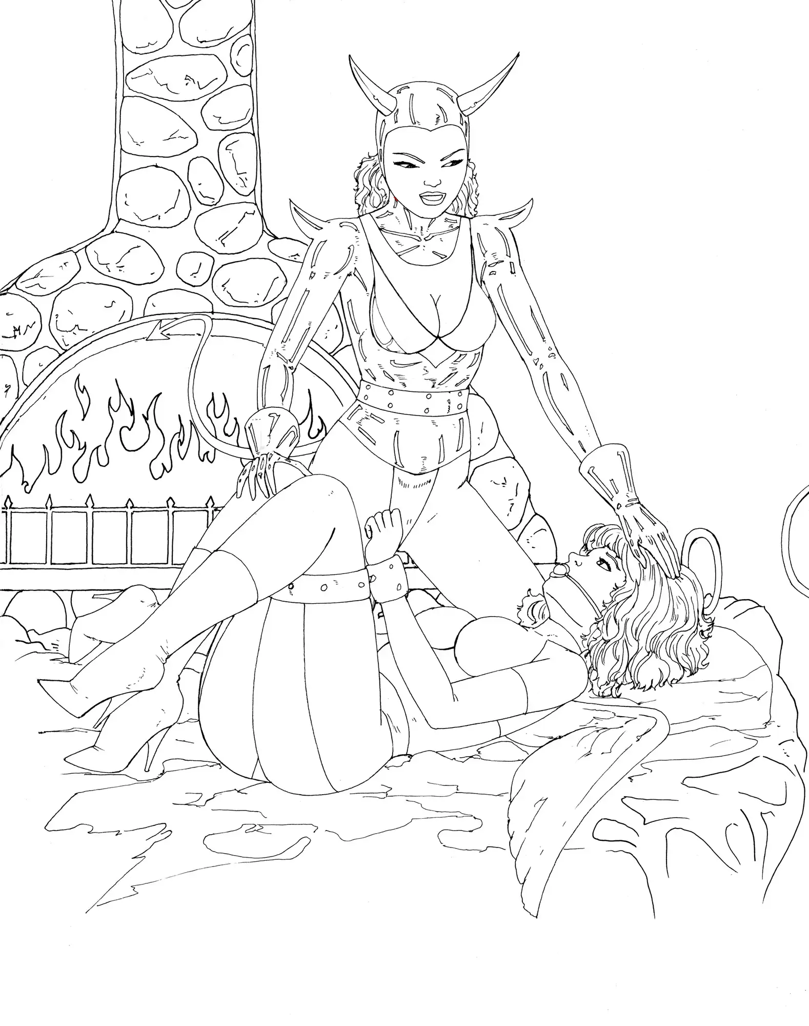 Lesbian Fetish Erotica: XXX Adult Colouring Book - Vol. 3