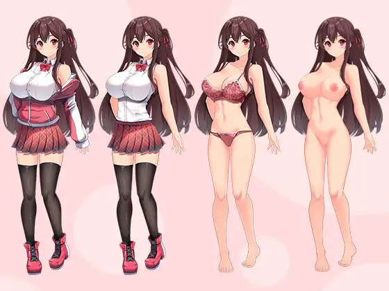【立ち絵素材R18】 家の隣の巨乳幼馴染 フルセットPSDパック