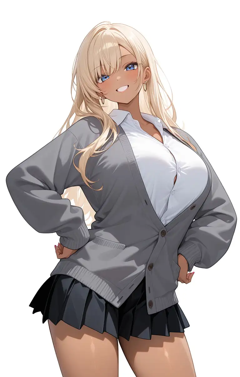 裸のギャル様〜処女には見えないビキニを着たJKの話～【巨乳/褐色/short】
