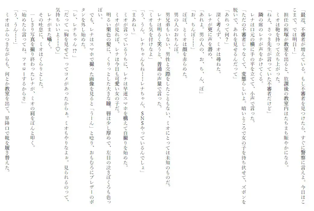 えっちに興味津々の女子高生が、不審者のおじさんにハアハアされて本当にえっちしちゃう話