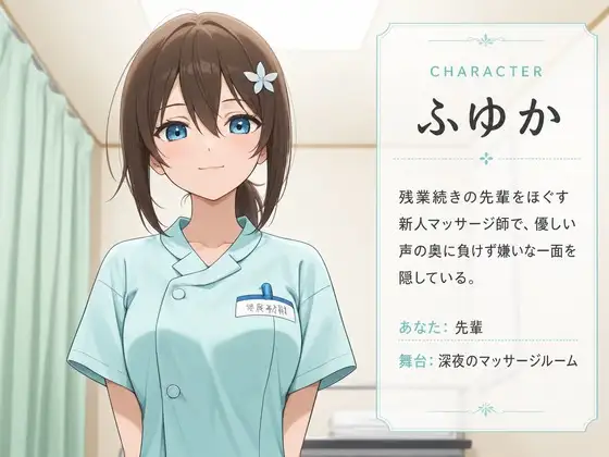 【心音責め×焦らし搾精】残業先輩を沼らせる新人マッサージ師ふゆかの密室ご奉仕えっち