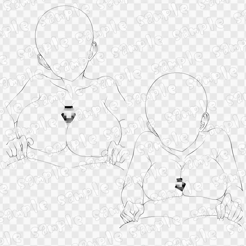 線画素材集[手]127