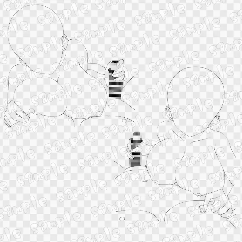 線画素材集[手]128