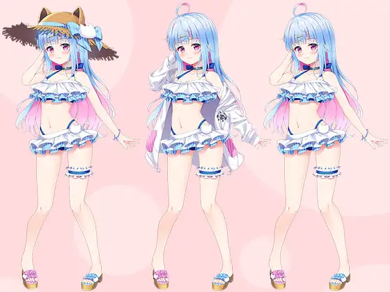 【立ち絵素材R18】 電波系美少女 フルセットPSDパック