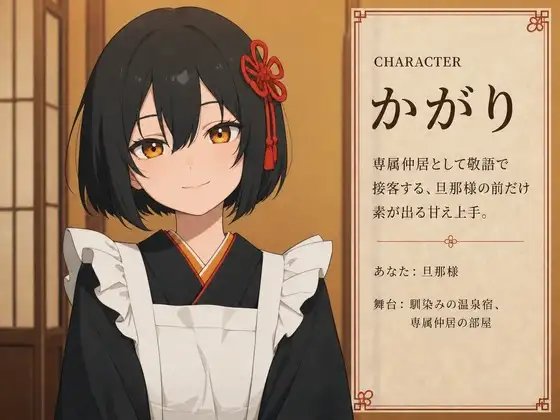 【敬語崩壊×お射精管理】専属仲居のかがりさんは、旦那様には敬語やめません