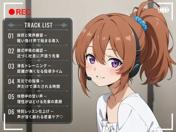 【吐息混じり×先輩係】発声練習に見せかけて、集中ケアしちゃいます♡