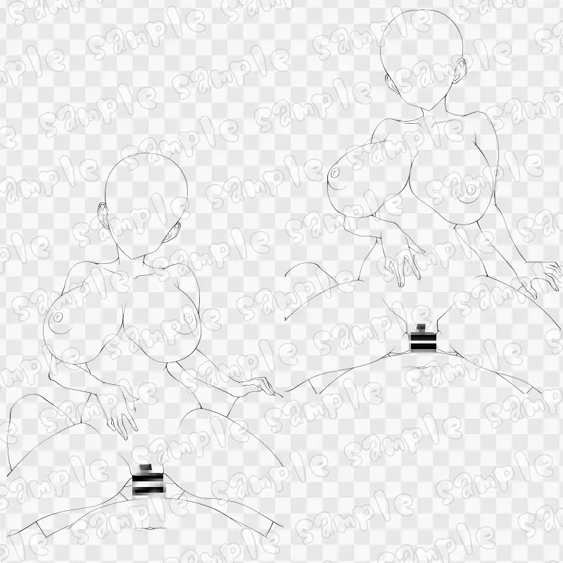 線画素材集[手]131