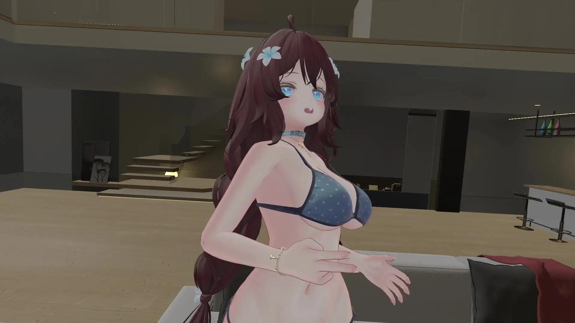 【ChilloutVR】連動フルトラ!100Pで10回スクワットしたよ!!井栗まろん