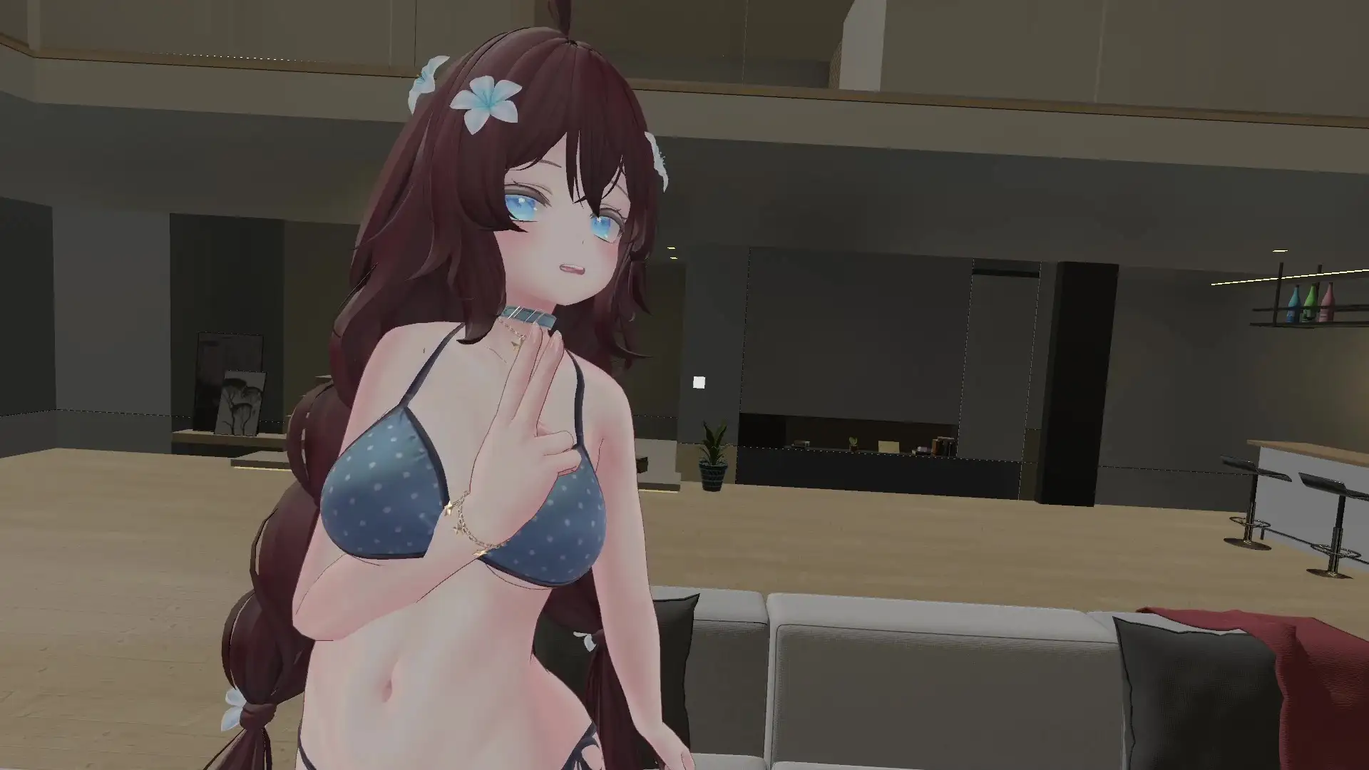【ChilloutVR】連動フルトラ!100Pで10回スクワットしたよ!!井栗まろん