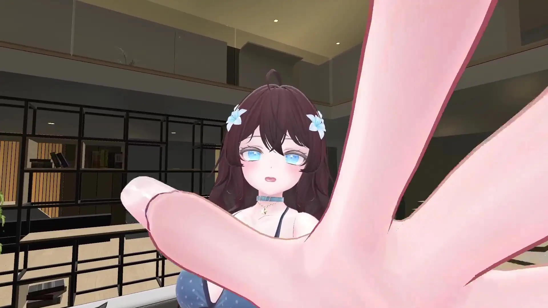 【ChilloutVR】連動フルトラ!100Pで10回スクワットしたよ!!井栗まろん