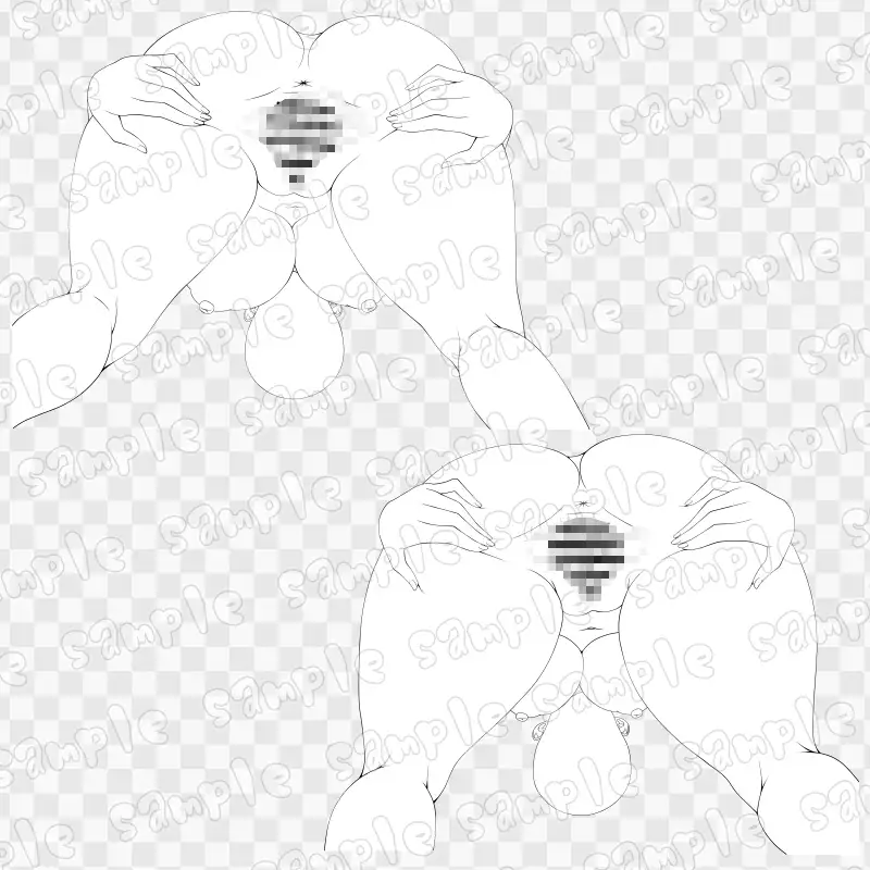線画素材集[手]136