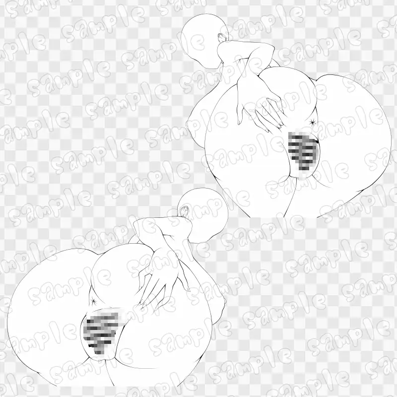 線画素材集[手]138