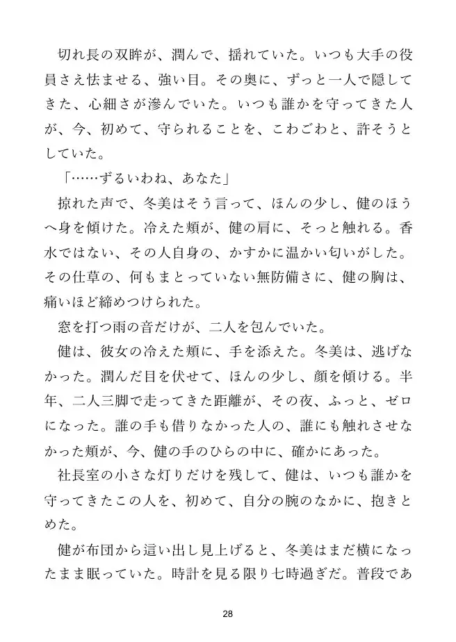 【女社長×年下】小さな会社の女社長は、二人三脚の夜に女になる