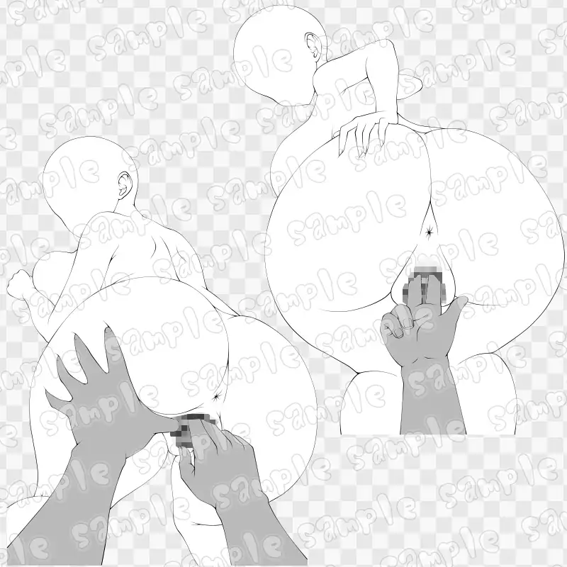 線画素材集[手]141