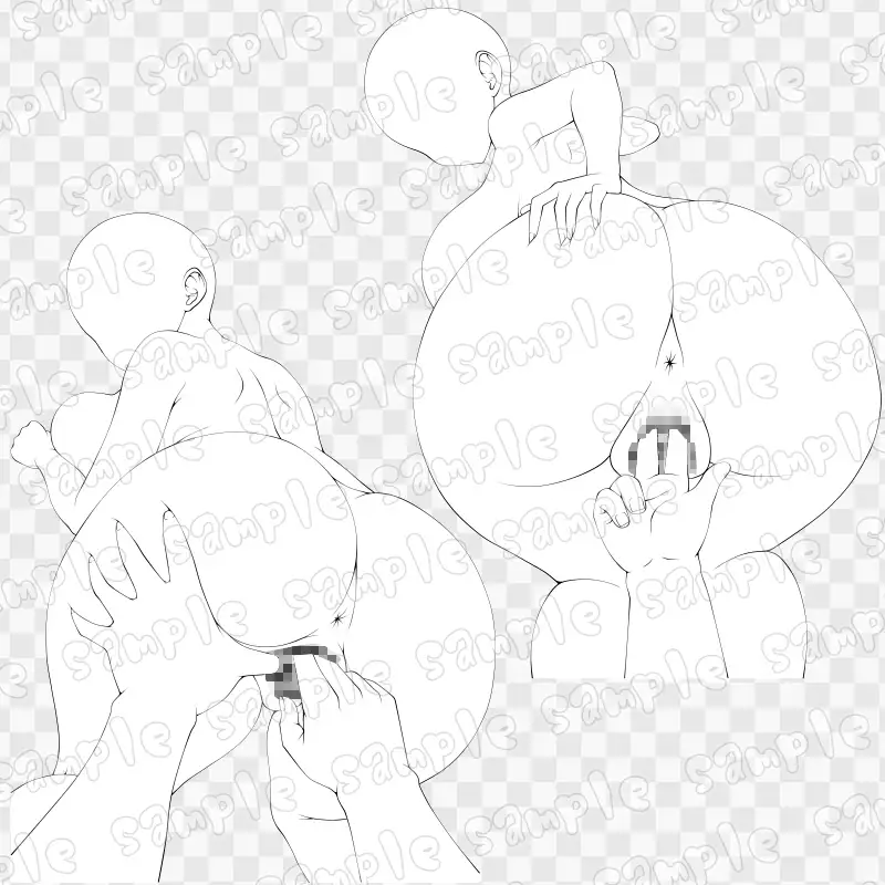 線画素材集[手]141