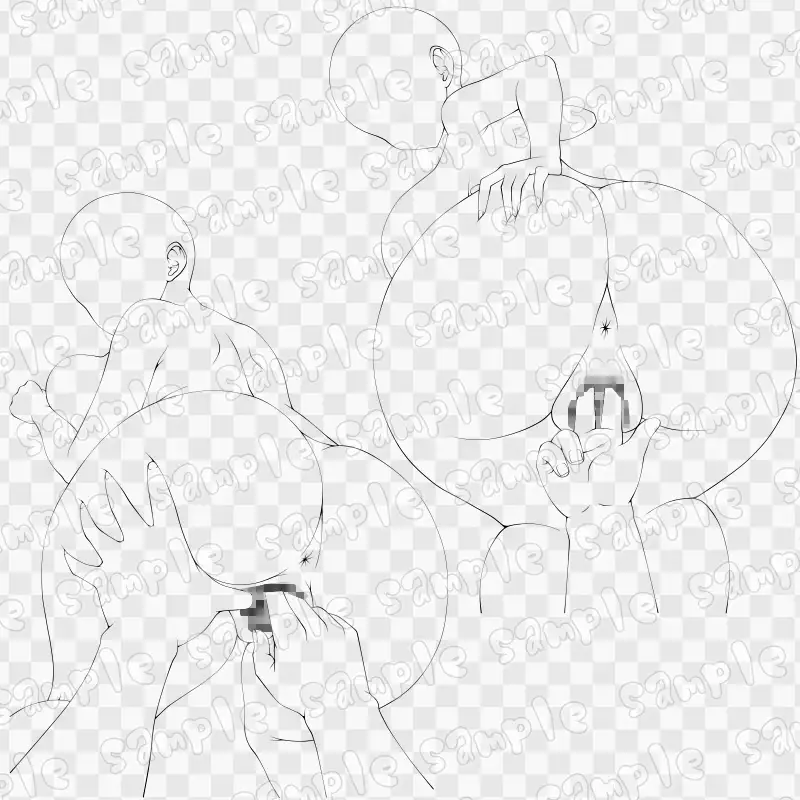 線画素材集[手]141