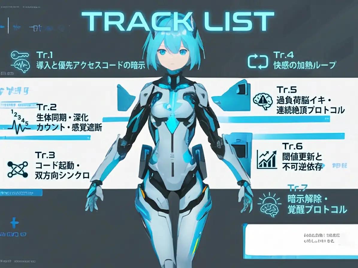 【ヒプノアクセス】トランス誘導アンドロイドの過負荷脳イキメンテナンス 〜抗えない暗示と不可逆依存〜【脳イキ】