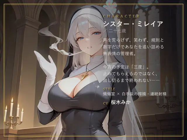 【無表情シスター×搾精】三度、浄化いたします。