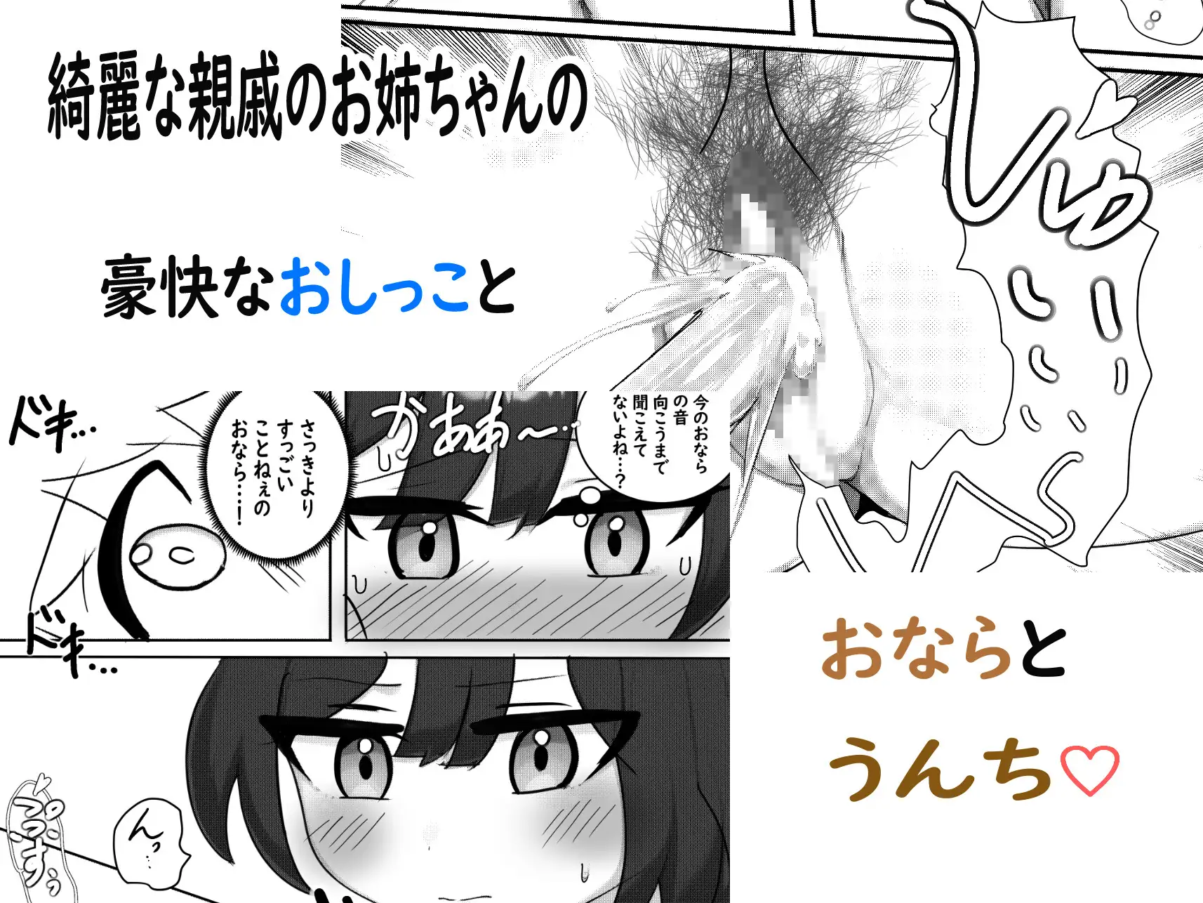 ショタが年上の従姉のお姉ちゃんのトイレを覗くお話