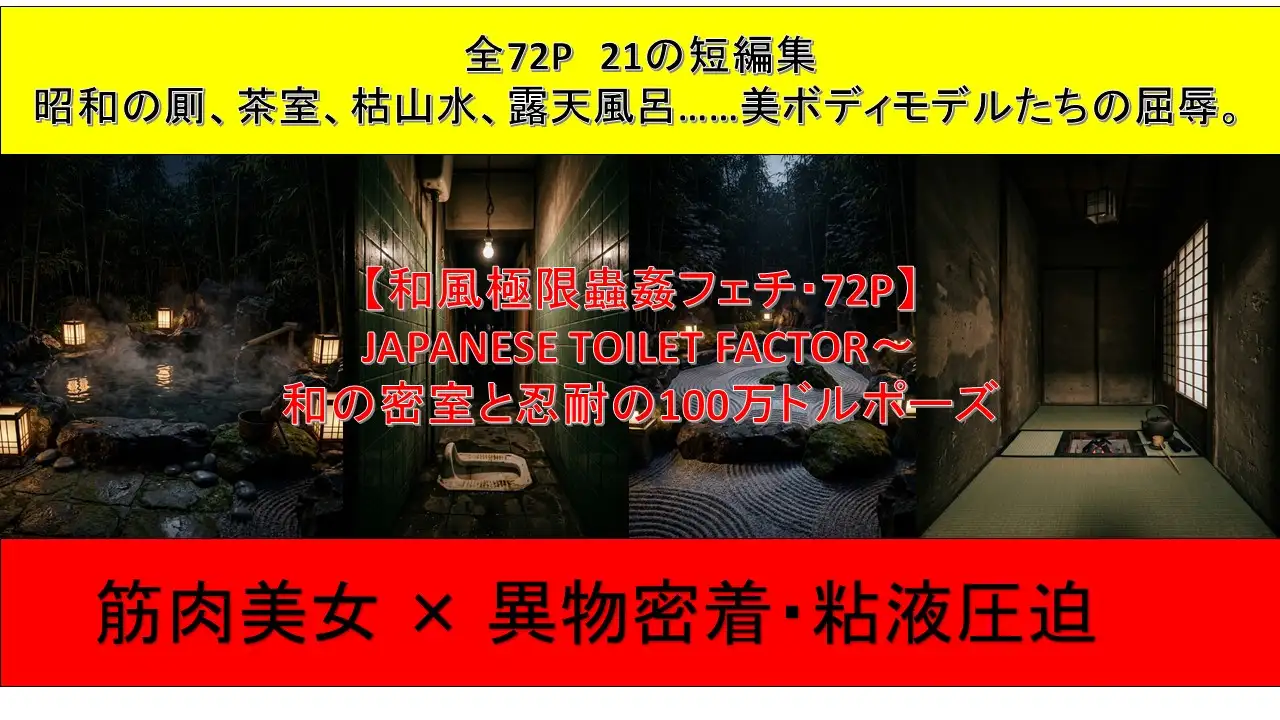 【和風極限蟲○フェチ・72P】 JAPANESE TOILET FACTOR〜 和の密室と忍耐の100万ドルポーズ